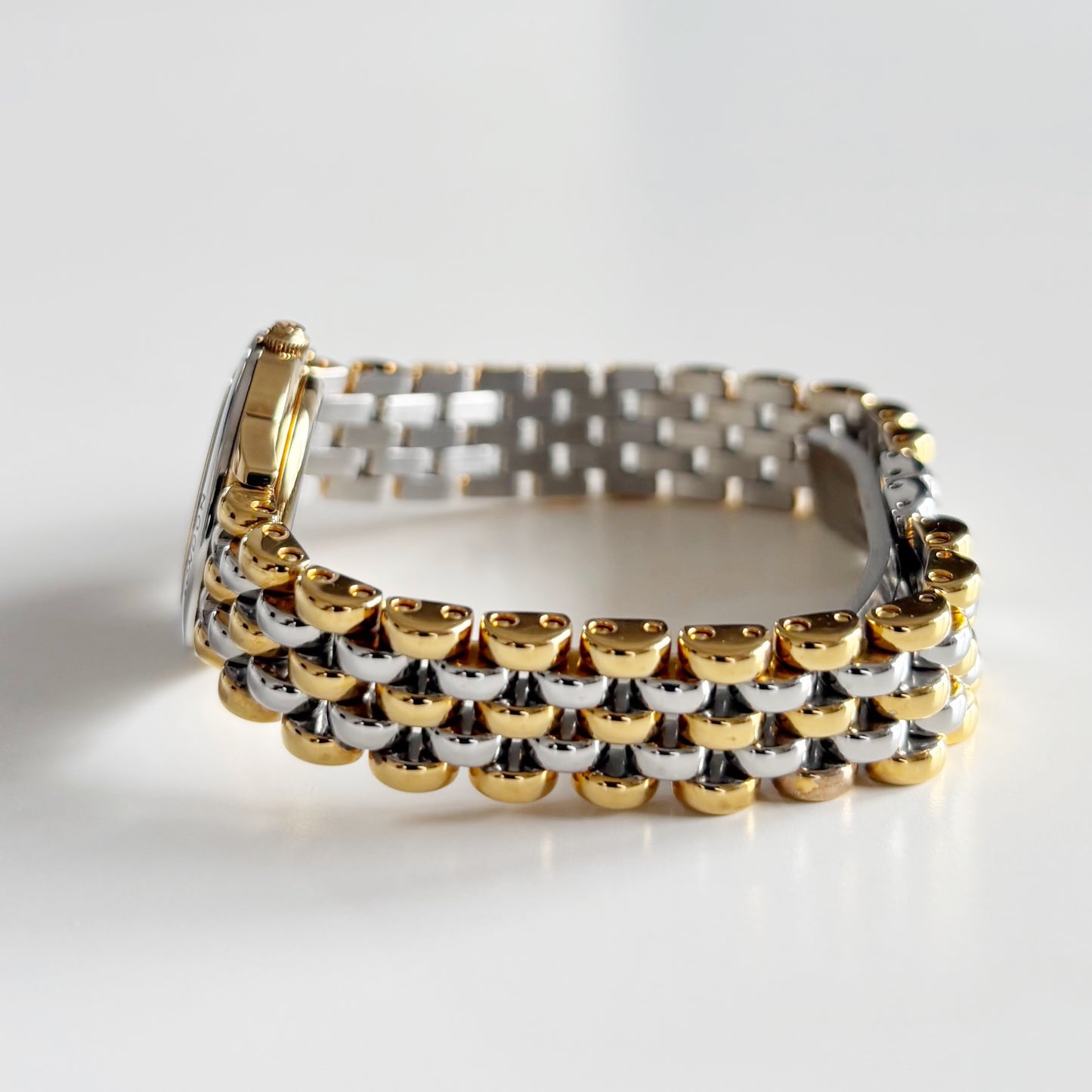 Burberry 1990s Round Dial Two Tone Watch