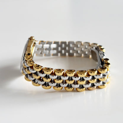 Burberry 1990s Round Dial Two Tone Watch