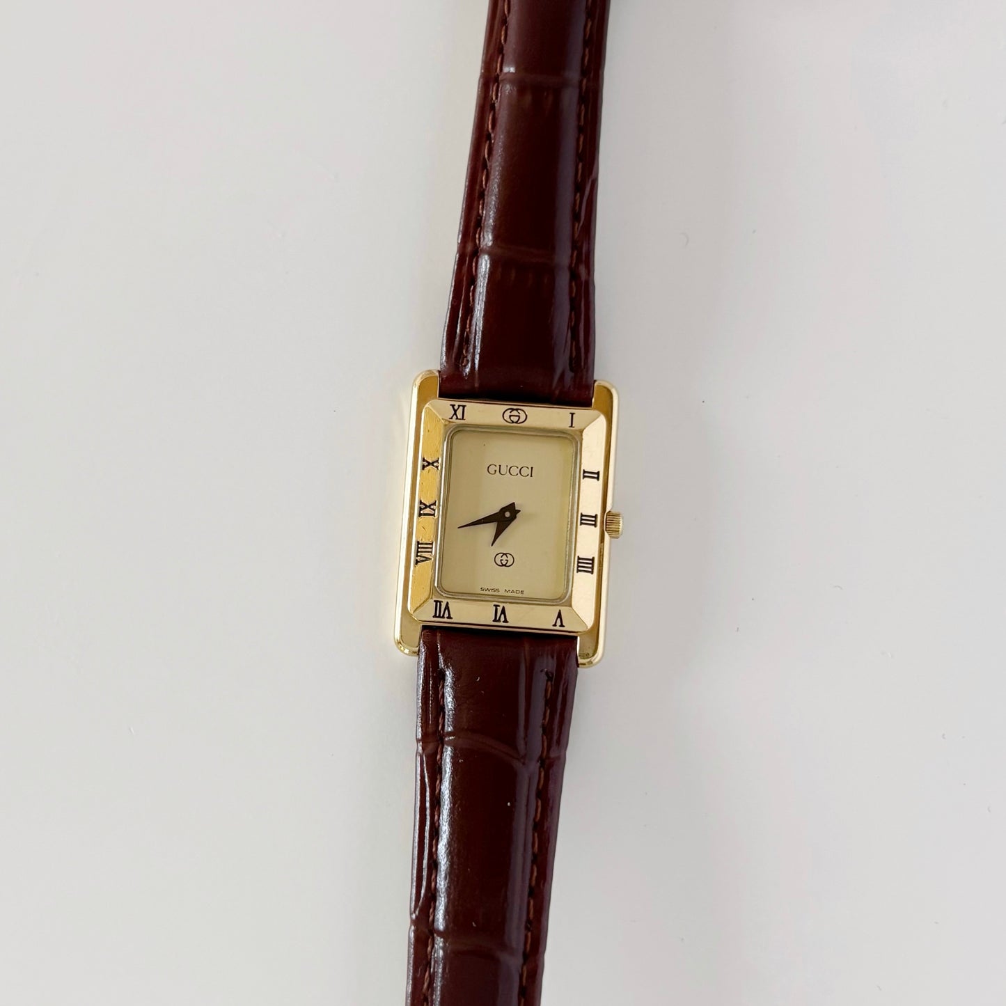 Gucci 1990s Tank Gold Plated Watch