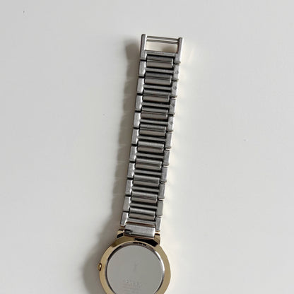 Yves Saint Laurent 1990s Round Dial Two Tone Watch (Large)