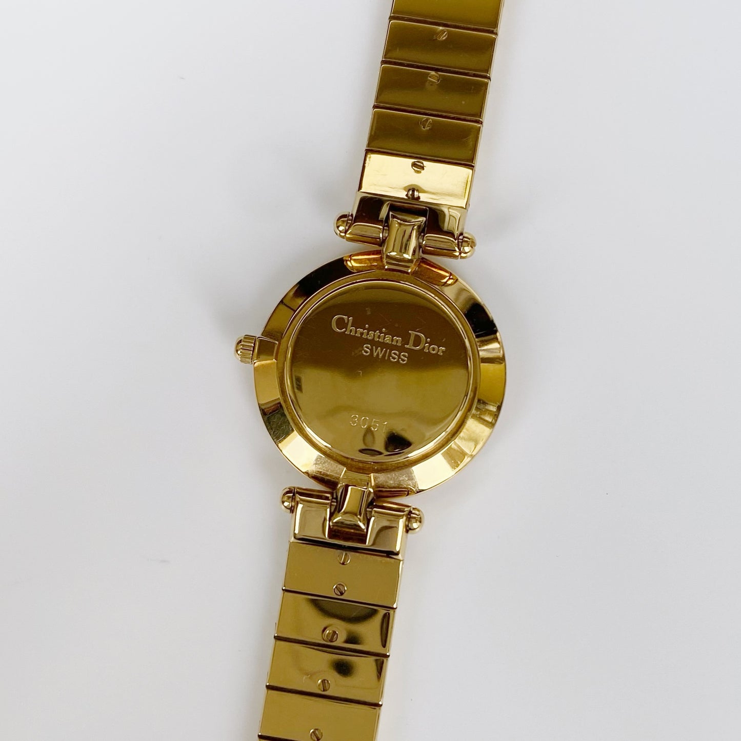 Dior 1990s Gold Plated Round Watch