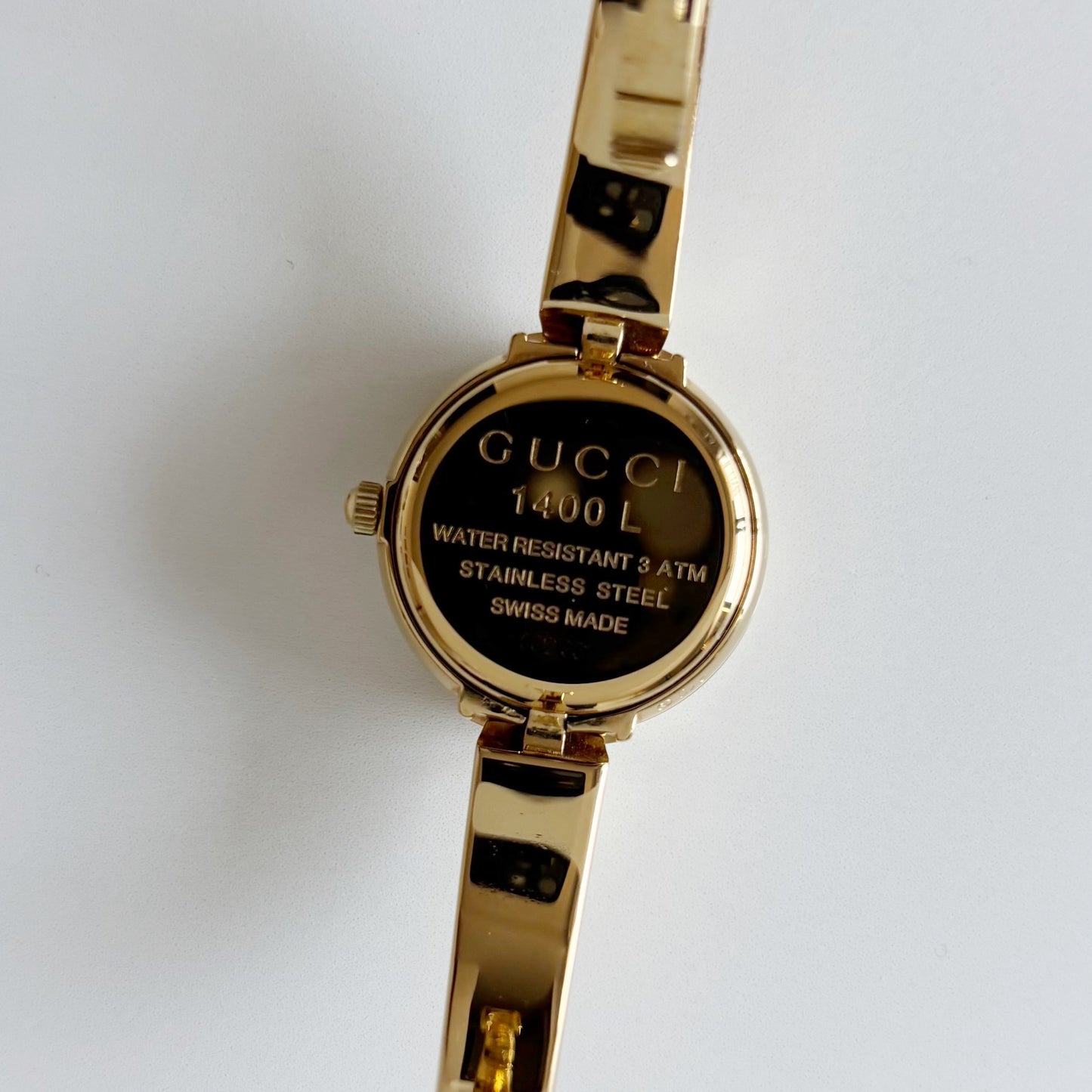 Gucci 1990s Gold Plated Bangle Watch (Small)