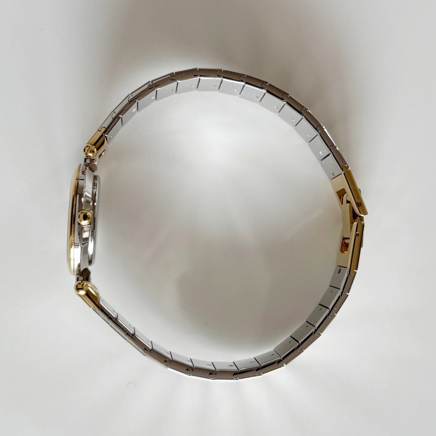 Dior 1990s Round Gold Dial Two Tone Watch