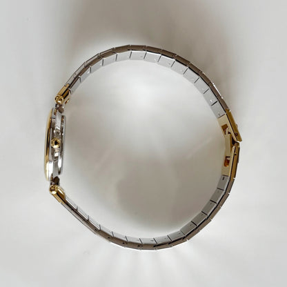 Dior 1990s Round Gold Dial Two Tone Watch