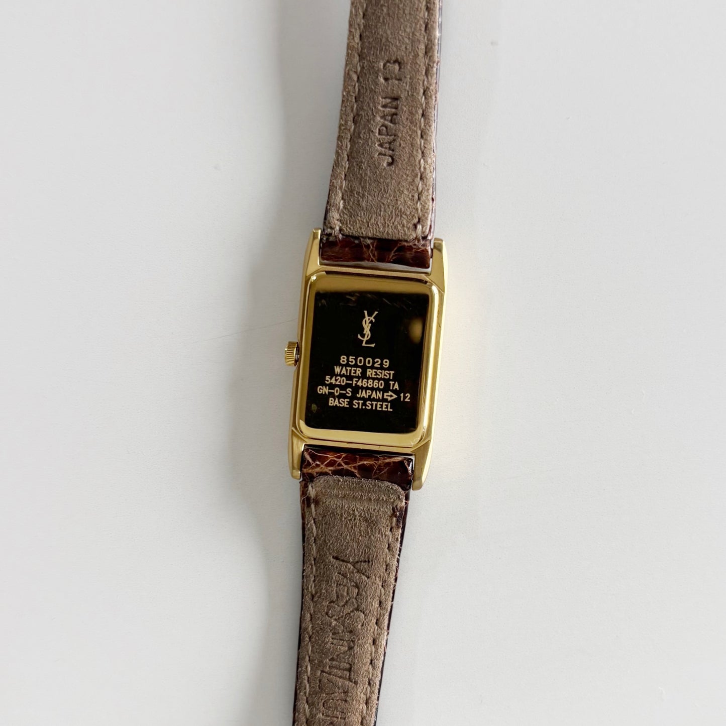 Yves Saint Laurent 1990s Tank Gold Plated Watch