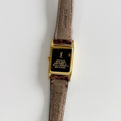 Yves Saint Laurent 1990s Tank Gold Plated Watch