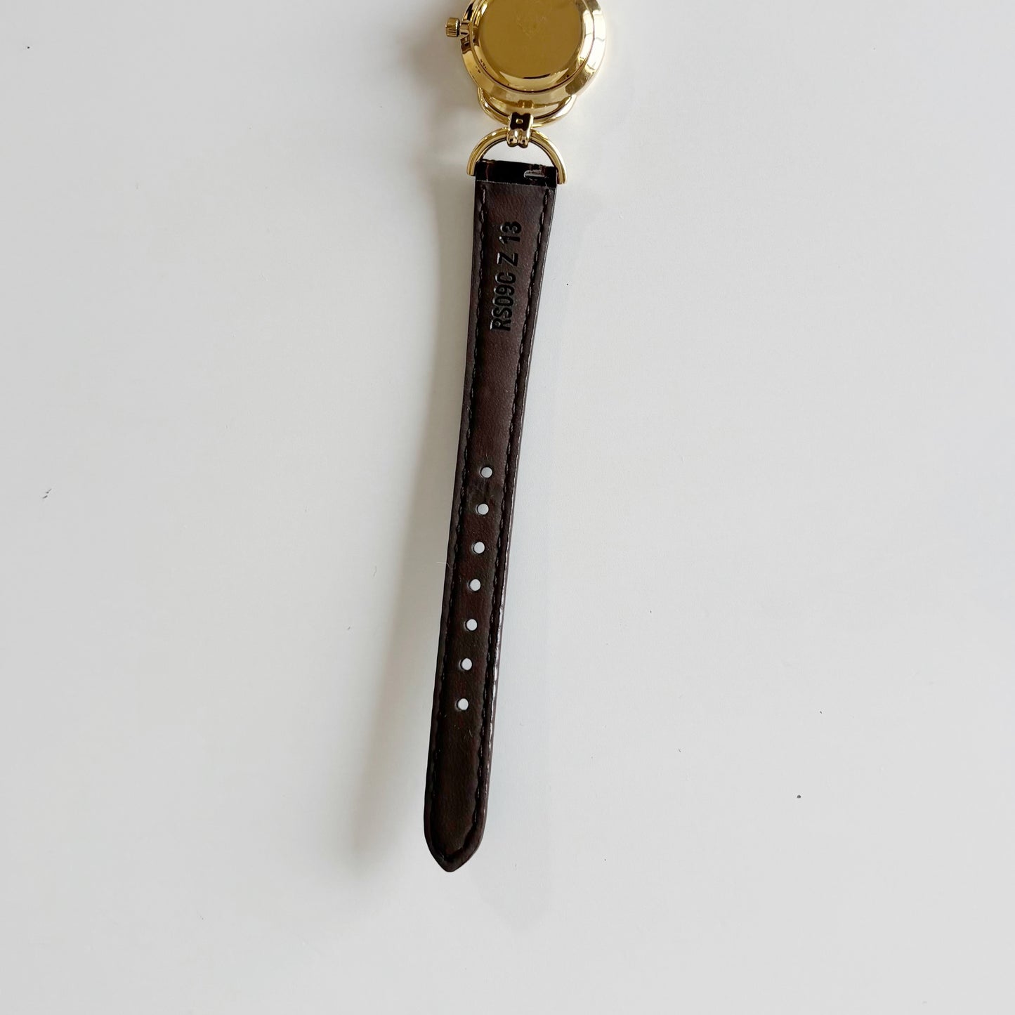 Gucci 1990s Gold Round Dial Horsebit Gold Plated Watch