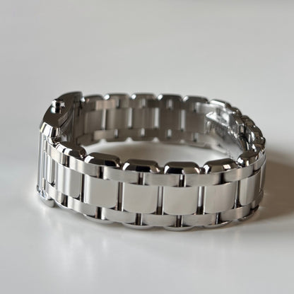 Fendi 1990s Seashell Dial Stainless steel Tank Watch