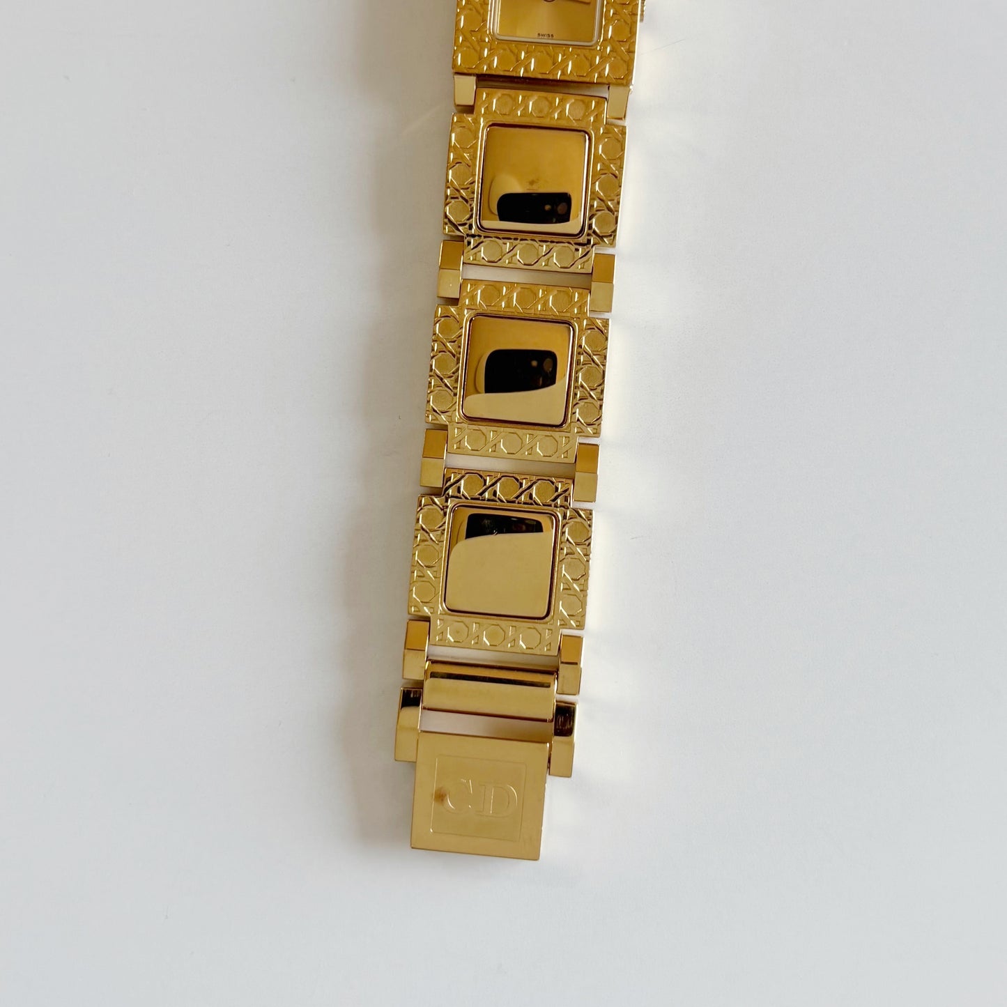 Dior 1990s La Parisienne Interchangeable Strap Gold Plated Watch