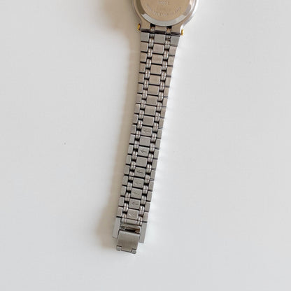 Gucci 1990s Date Round Dial Two Tone Watch