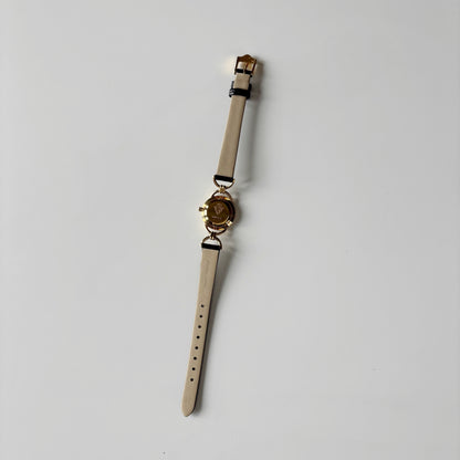 Gucci Round Dial Horsebit Gold-Plated Watch