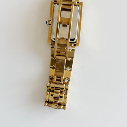 Givenchy 1990s Tank Gold Plated Watch (Large)