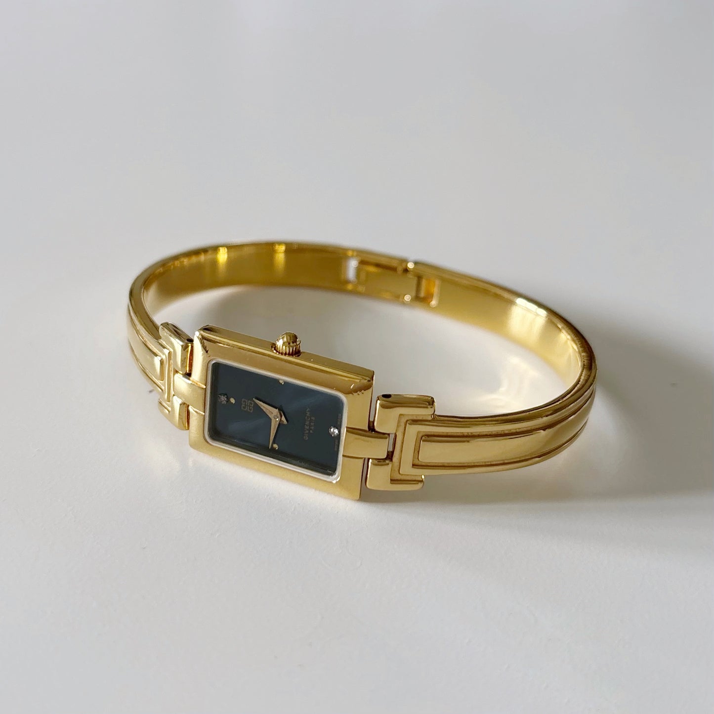 Givenchy 1990s Gold Plated Bangle Watch