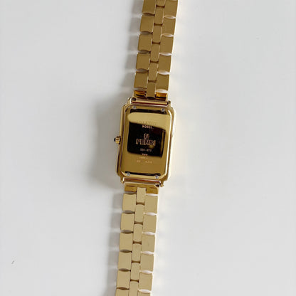 Fendi 1990s Tank Gold Plated Watch (Large)