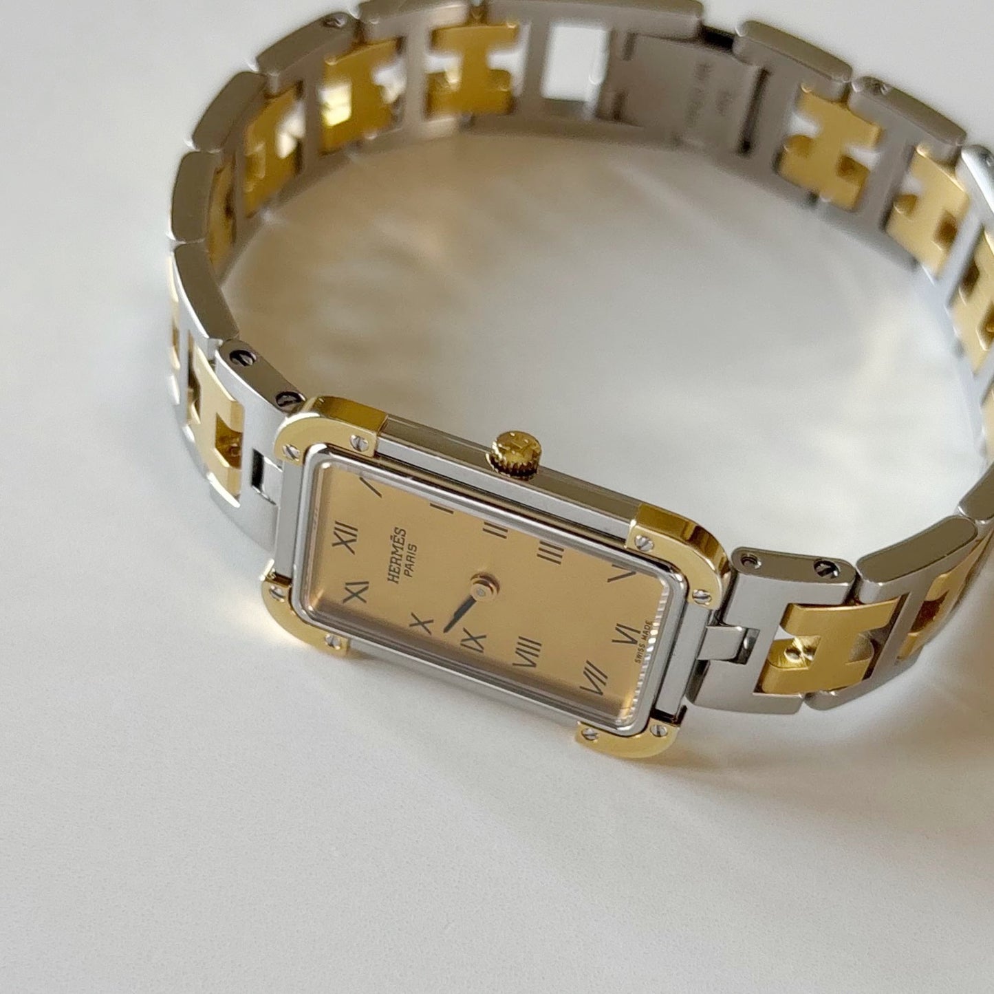 Hermes 1990s Croisier Two Tone Watch