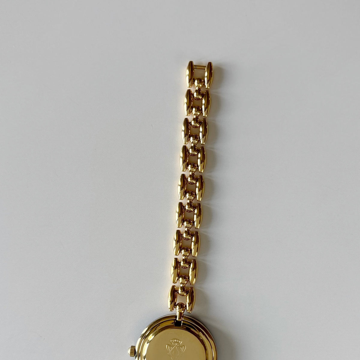 Gucci 1990s Interchangeable Bezel Gold Plated Rice Chain Watch with 6 bezels, case (170mm)