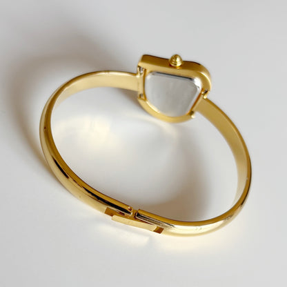 Yves Saint Laurent 1990s Heart Shaped Dial Gold Plated Watch