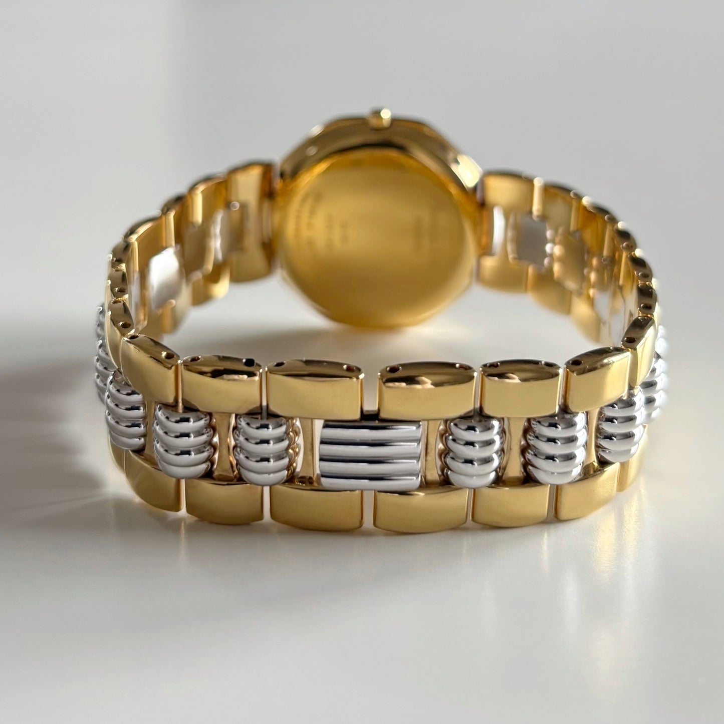 Dior 1990s Octagon Date Two Tone Gold Plated Watch (Large)