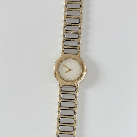 Yves Saint Laurent 1990s Two Tone Watch (Large)