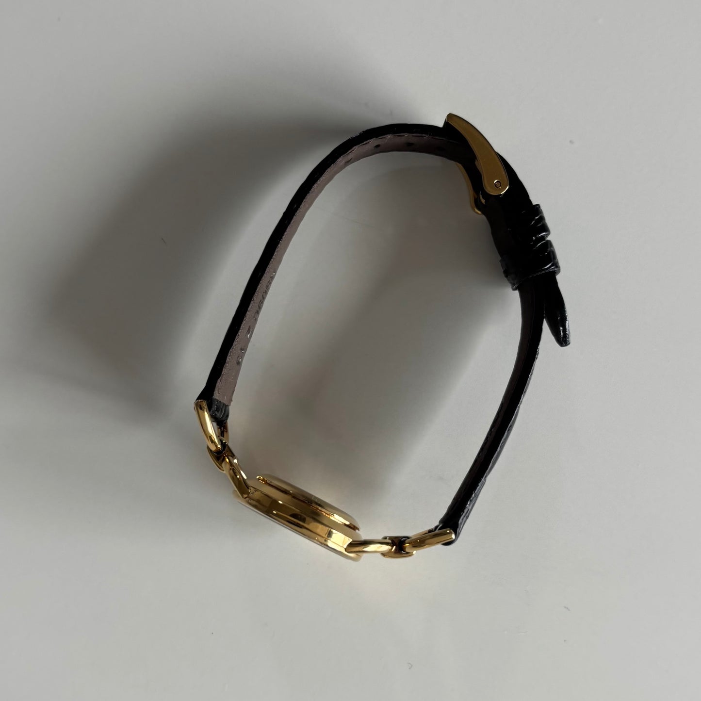 Gucci 1990s Gold Dial Horsebit Gold Plated Watch
