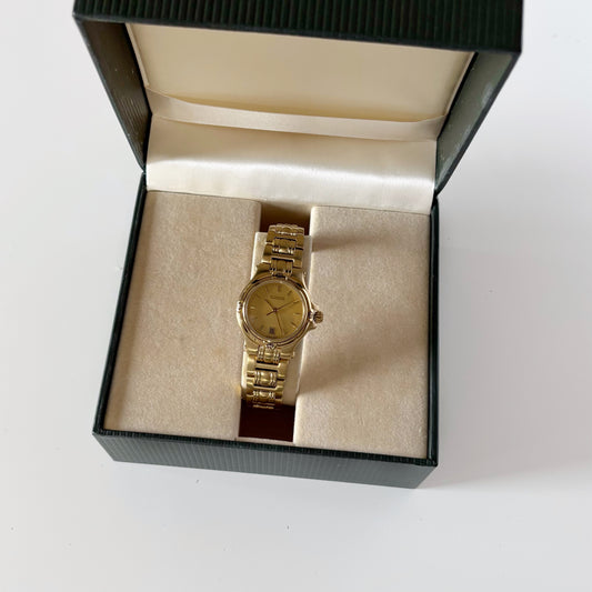 Gucci 1990s Date Gold Plated Watch