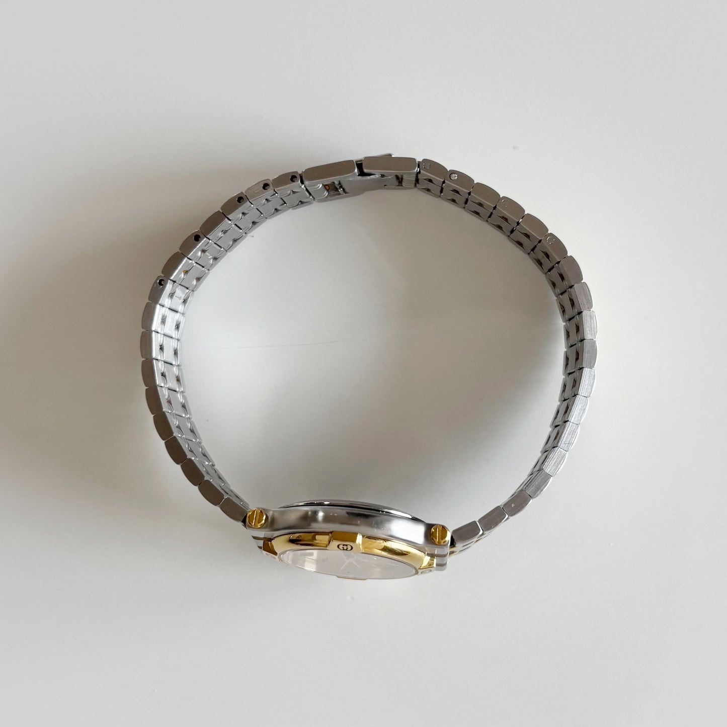 Gucci 1990s Date Round Dial Two Tone Watch