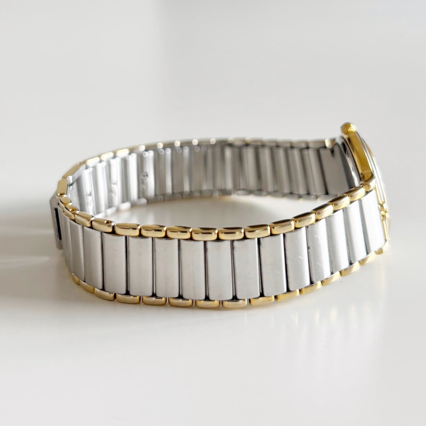 Yves Saint Laurent 1990s Round Dial Two Tone Watch