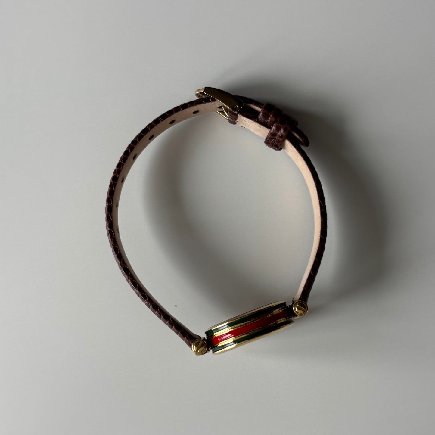 Gucci 1990s Sherry Round Dial Gold Plated Watch