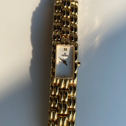 Fendi 1990s Gold Plated Watch