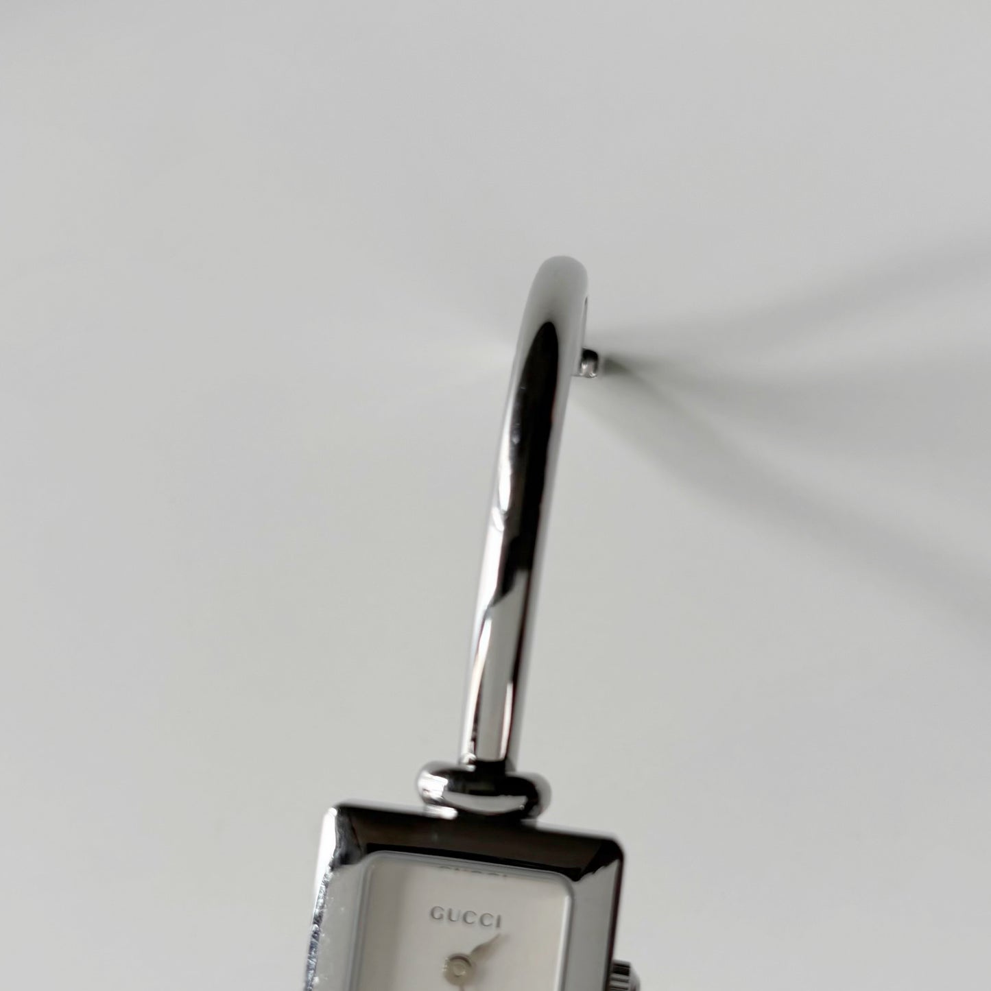 Gucci 1990s Square Dial Silver Bangle Watch