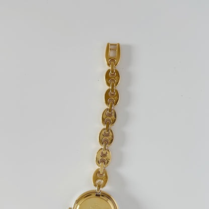 Gucci 1990s Interchangeable Bezel Gold Plated Watch with 6 bezels, case (165mm)