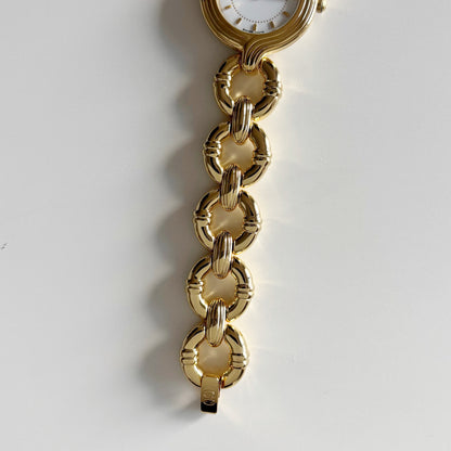 Dior 1990s Round Dial Gold Plated Watch