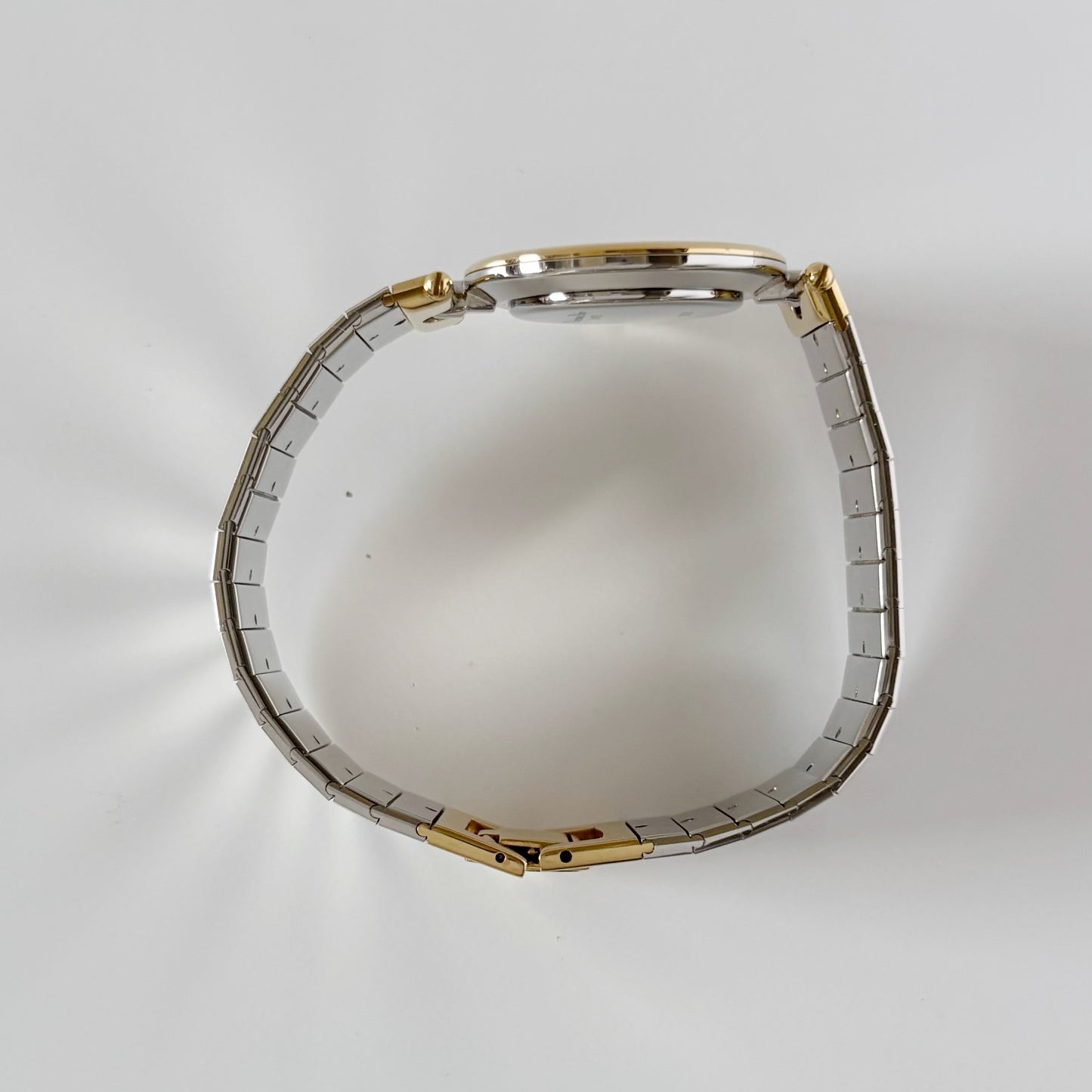 Dior 1990s Navy Dial Gold Plated Two Tone Watch (Large)