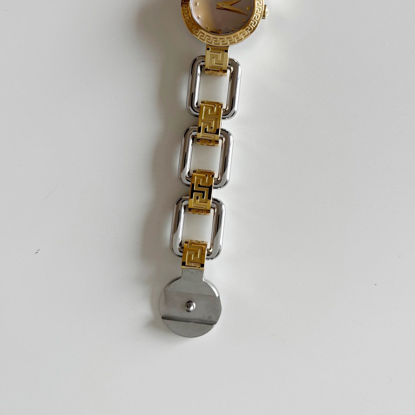 Versace Early 2000s Seashell Dial Two Tone Watch