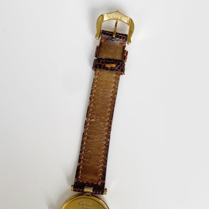 Cartier 1990s Must de Vendome three Gold Watch SM