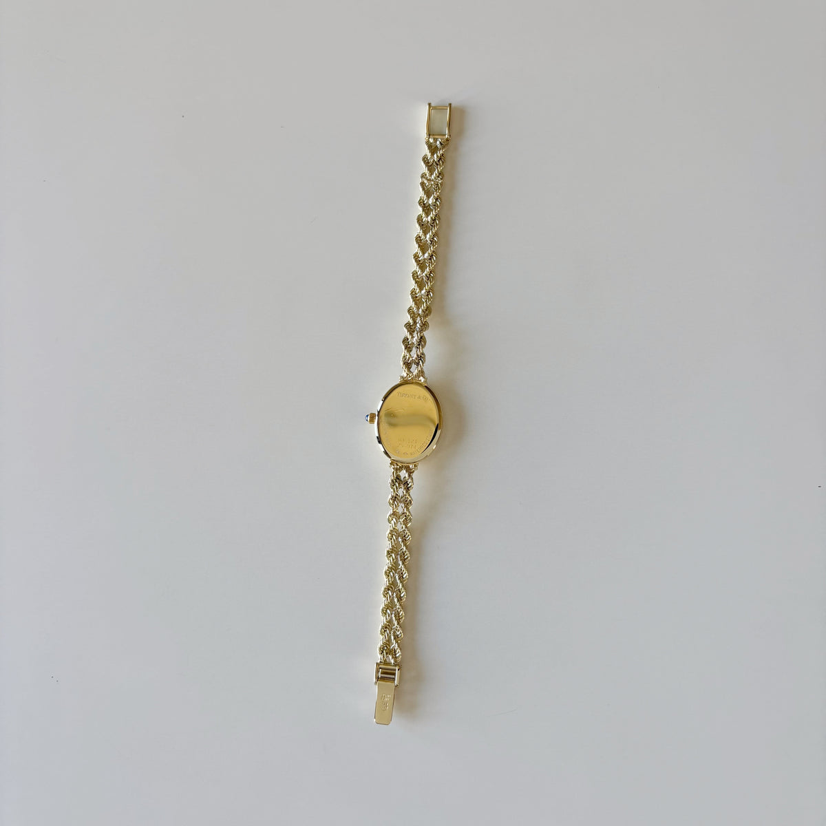 Tiffany 1990s 14K Oval Dial Cocktail Watch