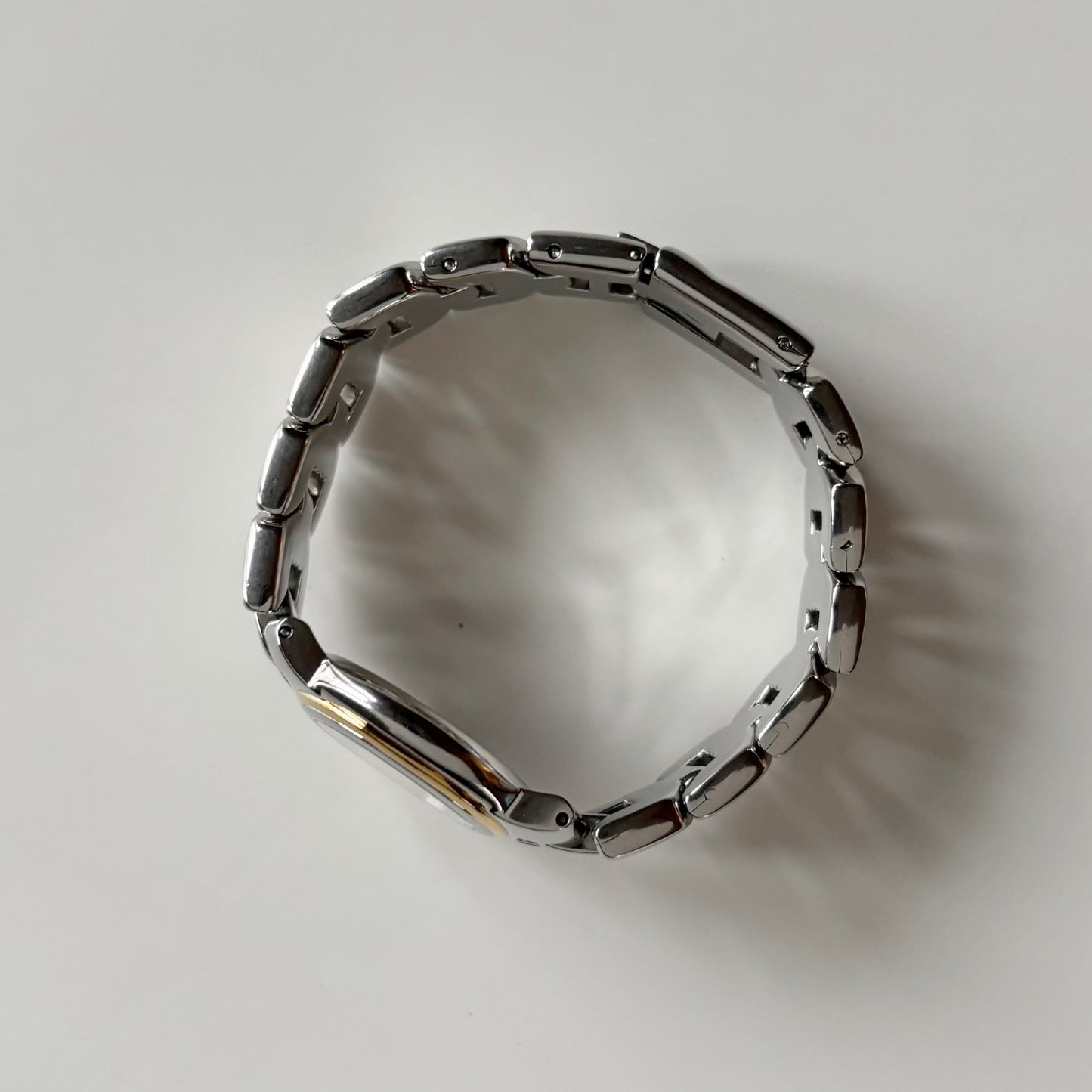 Fendi 1990s Seashell Dial Date Two Tone Watch