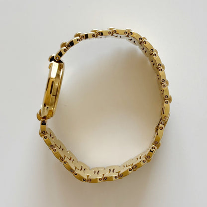 Dior 1990s Octagon Gold Plated Watch