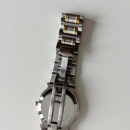 Gucci 1990s Date Round Dial Two Tone Watch (Large)