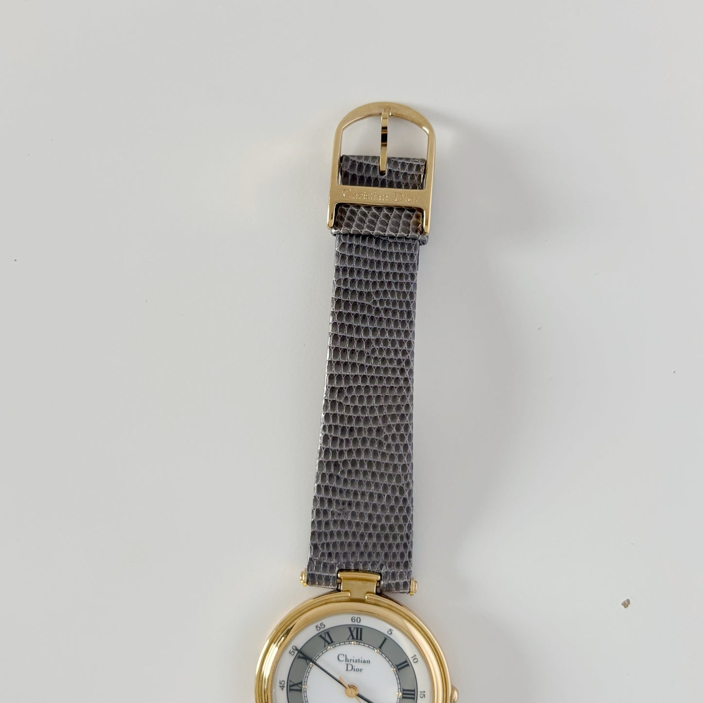 Dior 1990s Round Dial Gold Plated Watch (Large)