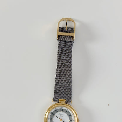 Dior 1990s Round Dial Gold Plated Watch (Large)