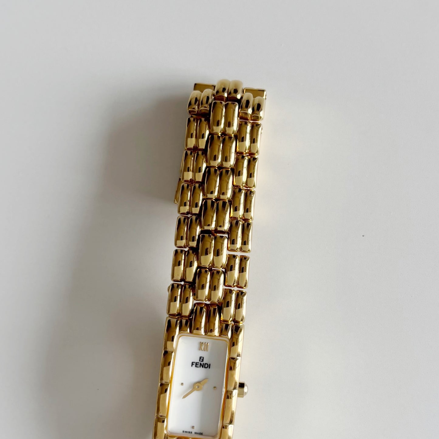 Fendi 1990s Gold Plated Watch