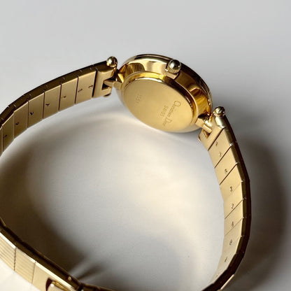 Dior 1990s Round Dial Gold Plated Watch