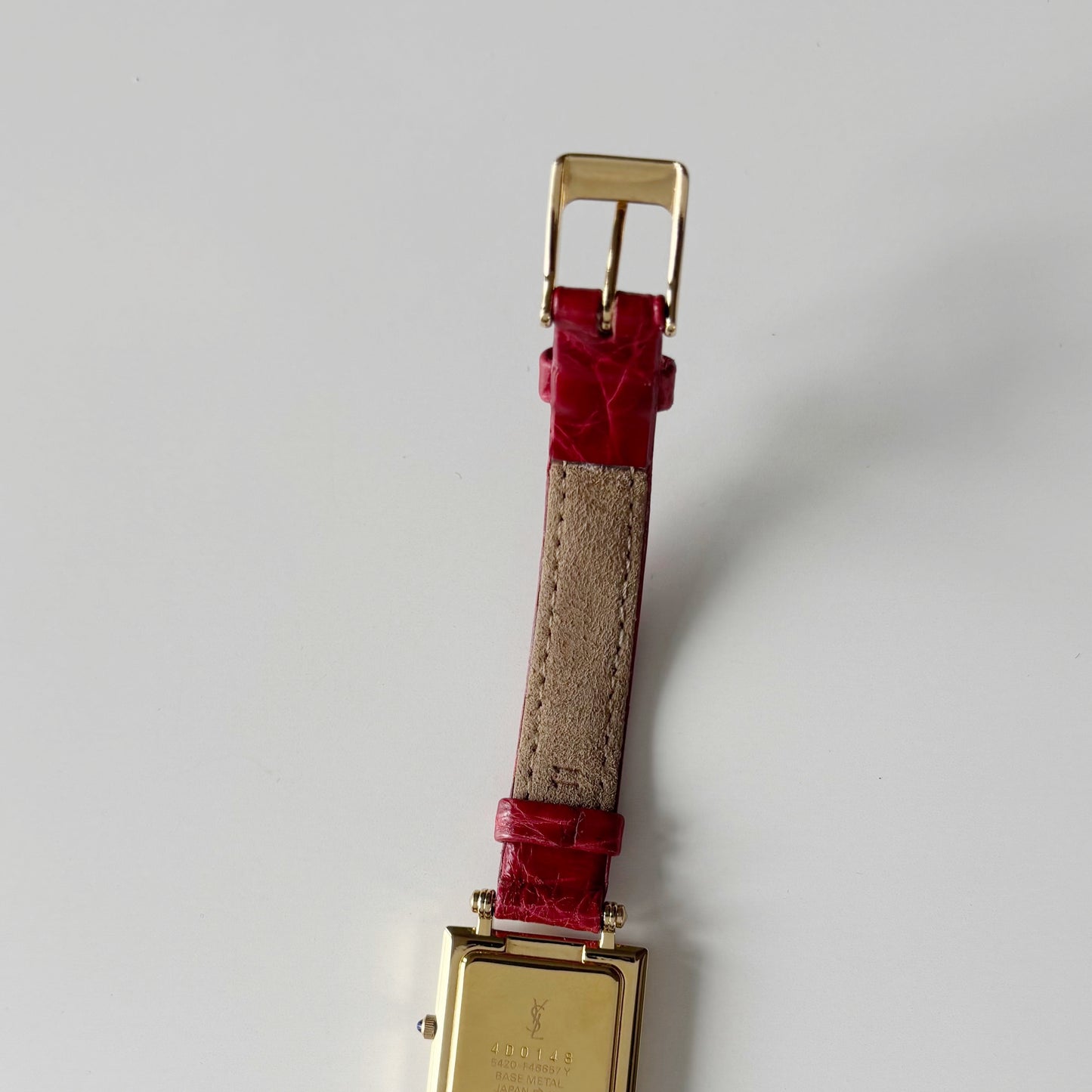 Yves Saint Laurent 1990s Square Dial Gold Plated Watch