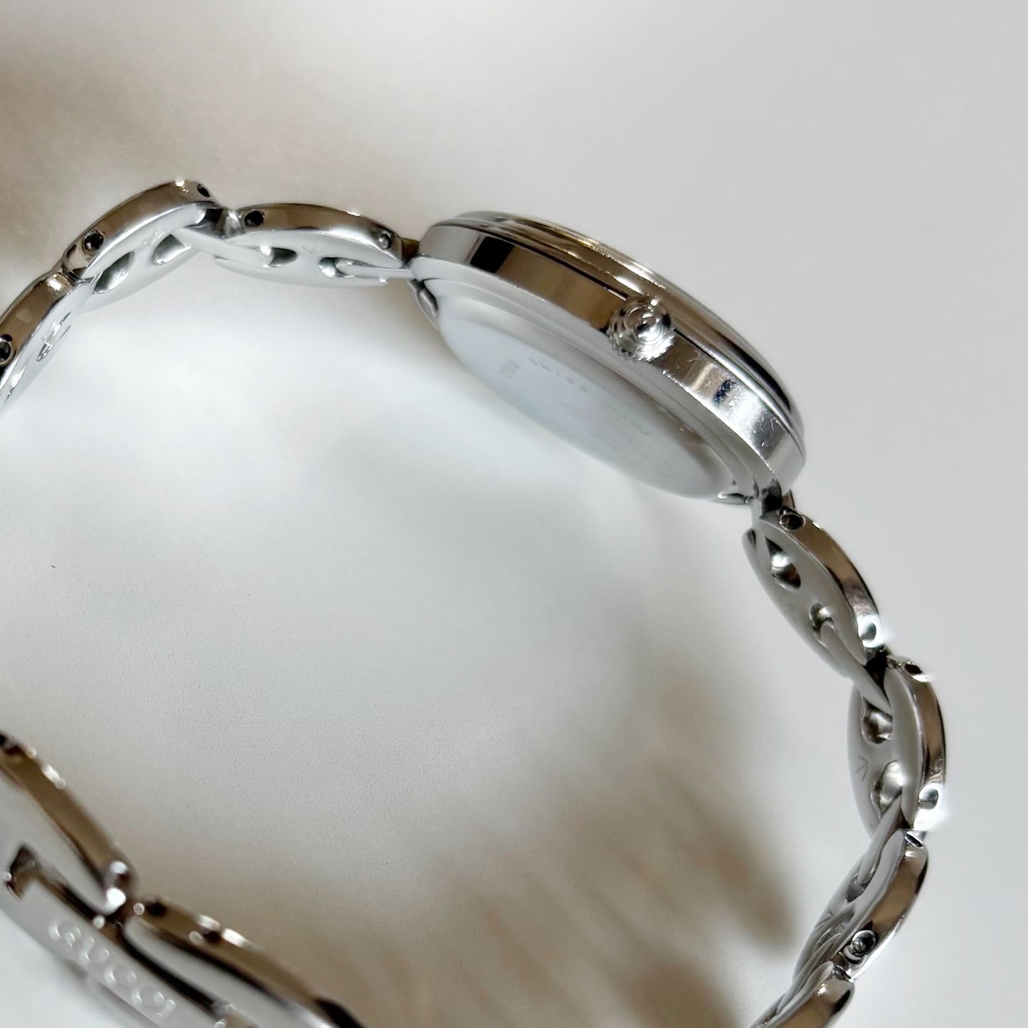 Gucci 1990s Interchangeable Bezel Stainless steel Watch with 6 bezels, case (165mm)