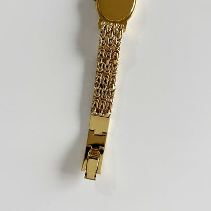 Dior 1990s Oval Dial Gold Plated Watch