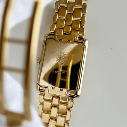 Gucci 1990s Tank Gold Plated Watch (Large)