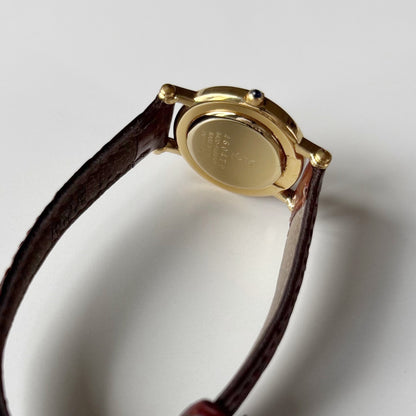 Yves Saint Laurent 1990s Round Dial Gold-Plated Watch