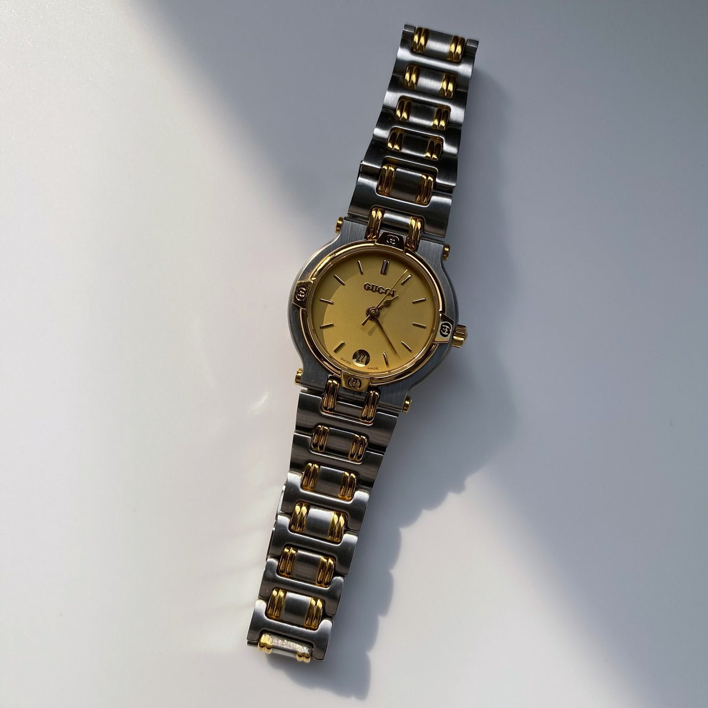 Gucci 1990s Date Two Tone Watch