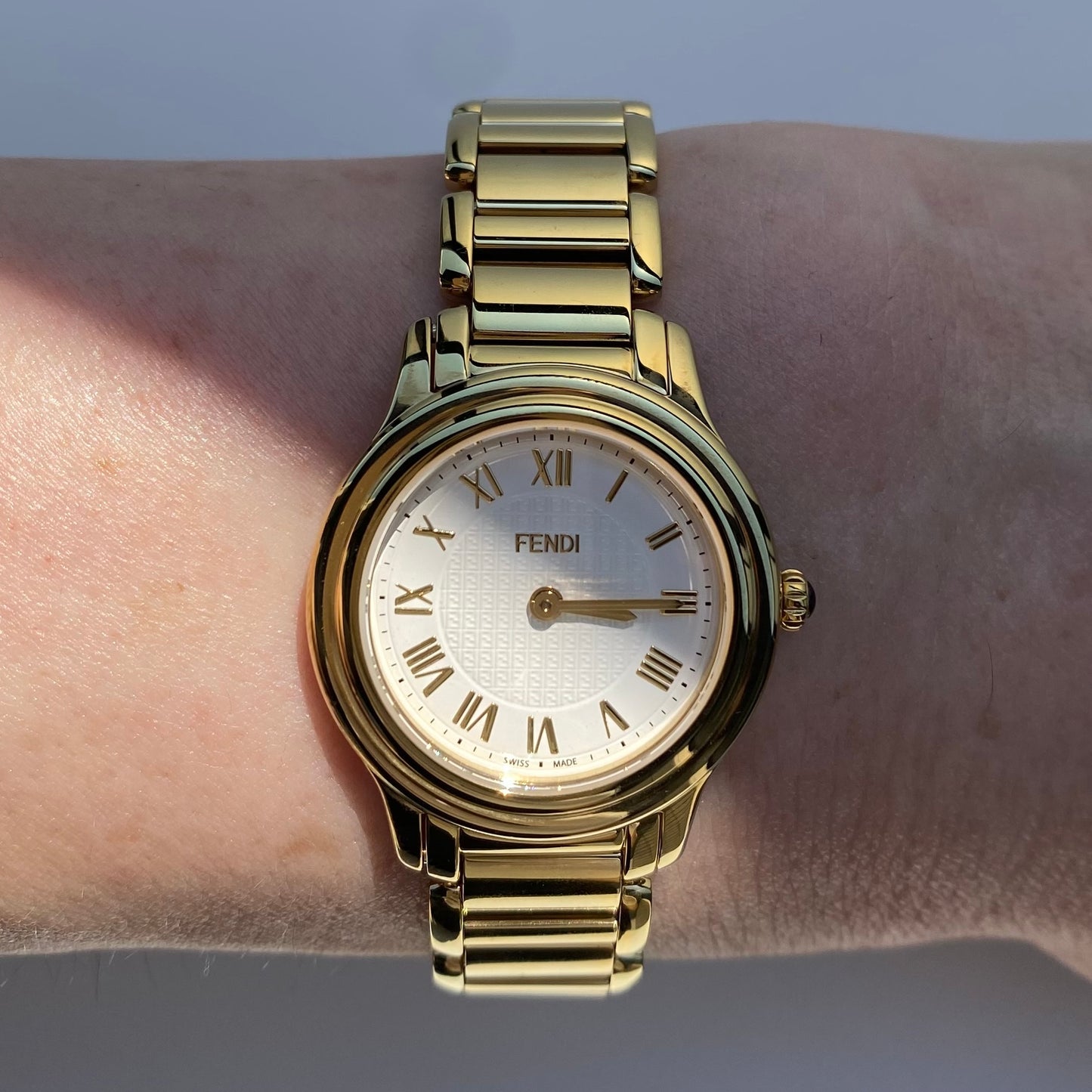Fendi 1990s Gold Plated Watch